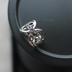 cyrkonia,oksydowane srebro,elegancki pierścionek - Pierścionki - Biżuteria