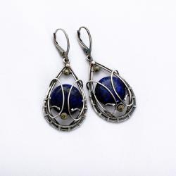 kolczyki z lapis lazuli - Kolczyki - Biżuteria