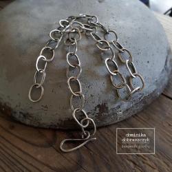 srebro,łańcuch,surowy - Naszyjniki - Biżuteria