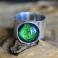 Pierścionki pierścionek,srebro,zielony dichroic. prosty,