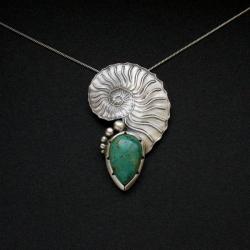biżuteria artystyczna,unikat,srebrny naszyjnik - Naszyjniki - Biżuteria