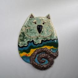 Beata Kmieć,kot ceramiczny,kot,obraz - Ceramika i szkło - Wyposażenie wnętrz