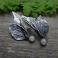 Kolczyki srebrne,srebrny liść,subtelne,kobiece,sztyfty