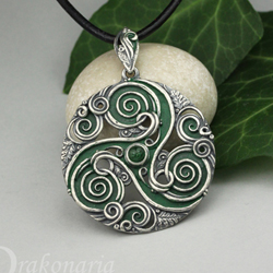 triskel,celtycki,natura,spirale,symbol,las - Wisiory - Biżuteria